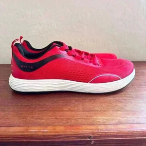 WHITIN Men's Zero Drop Running Shoes + Wide Toe Box Red Size 46 New Without Tags